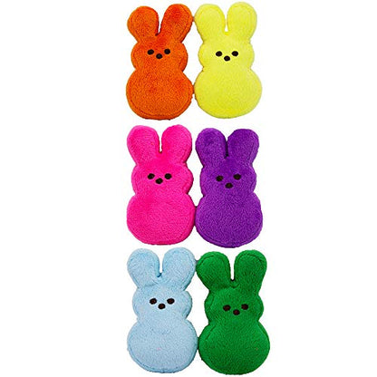 Peeps for Pets Plush Bunny Toys for Dogs, Pink/Purple, Mini/2 Pack | Fun Way to Keep Your Pet Entertained for Hours | Soft, Cute, Cuddly, and Squeaky Dog Toys for Easter or Everyday Use