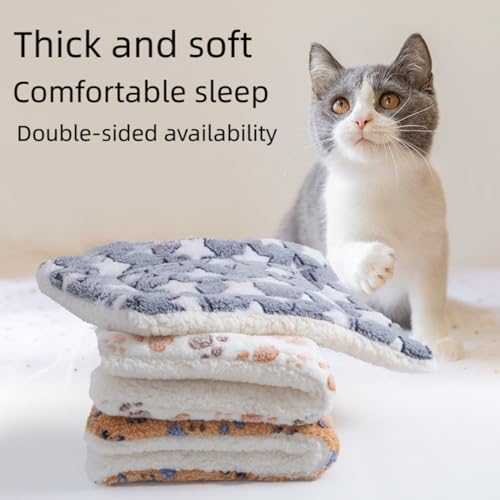 Dog Mat Pet Bed Flannel Soft Cat Sleeping Blanket Puppy Sleep Mat for Small Large Dogs(Yellow,85 * 60cm) - color: Yellow, size: 85*60cm