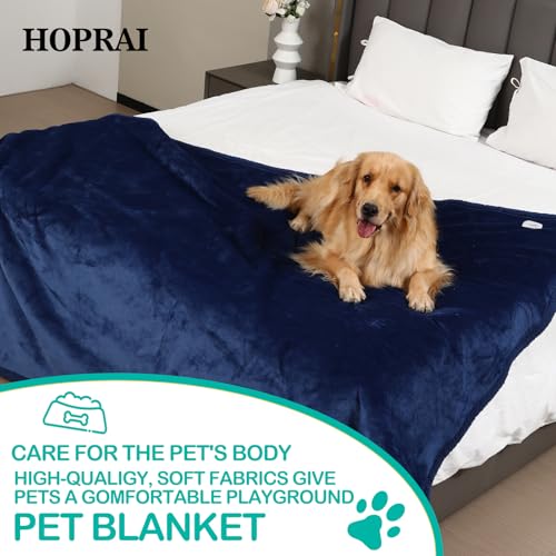 Dog Blanket, Waterproof Reversible Sherpa Fleece Throw Blanket, Furniture Cover for Bed, Couch, Sofa Protection from Liquid Pee and Pet Fur of Puppy, Cat (Navy Blue M39*57inches) - color: Navy Blue, size: 39*57