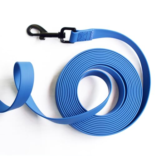 Waterproof Dog Training Leash,Long Line Heavy Duty Outdoor Recall Lead 10ft 16ft 20ft 30ft 50ft for Small Medium Large Dog (Blue, 32FT)