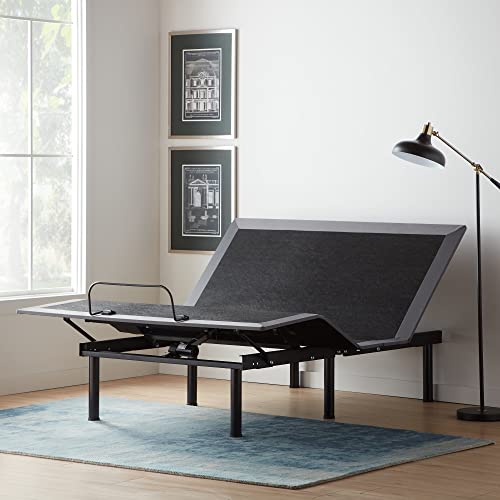 Lucid L150 Adjustable Base – Bed Frame with Head and Foot Incline – Wireless Remote Control – Premium Quiet Motor, Full size - size: Full, style: L150