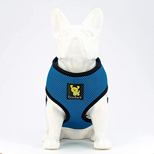 EcoBark Dog Harness - Eco-Friendly Max Comfort Harnesses - Luxurious Soft Mesh Halter - Over the Head Harness Vest- No Pull and No Choke for Puppy, Toy Breeds & Small Dogs (Small, Teal Blue) - color: Teal Blue