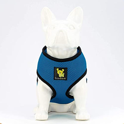 EcoBark Dog Harness - Eco-Friendly Max Comfort Harnesses - Luxurious Soft Mesh Halter - Over the Head Harness Vest- No Pull and No Choke for Puppy, Toy Breeds & Small Dogs (Small, Teal Blue) - color: Teal Blue