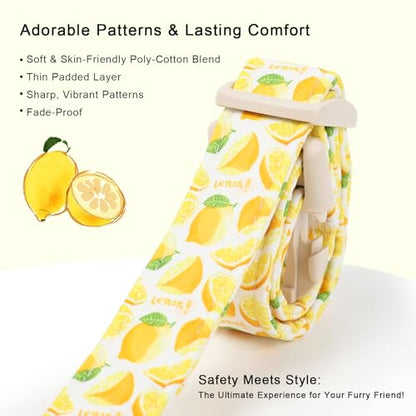 Summer Dog Collar Yellow Lemon Dog Collars for Puppy Small Dogs - Lightweight Adjustable Cute Male Female Dogs Everyday Collar with Safety Buckle XS - color: Yellow Lemon, size: XS