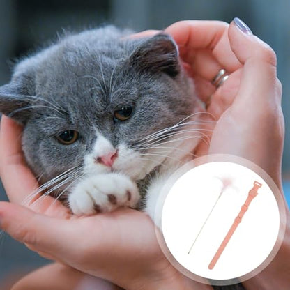 Toddmomy Interactive Cat Teaser Feather Wand with Bell, Sturdy Spring Rod for Indoor Play, Pink Kitten for Cat Exercise and Mental Stimulation