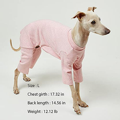 Basic Dog Pajamas Pastel Durable and Elastic Dog Onesie Apparel Outfits Doggie Jammies (X-Small, Pink) - color: Pink, size: X-Small