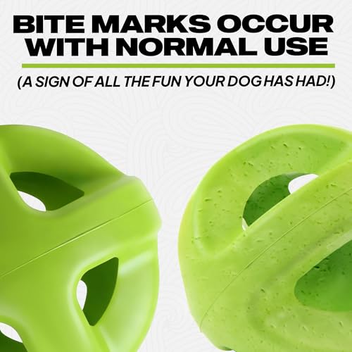 Fida Natural Rubber Dog Balls for Aggressive Chewers, Durable Dog Chew Toys for Large Dogs, Interactive Fetch & Tug of War Toys for Medium Large Breed Non-Toxic Dish Washable,4.5 * 4.5" - color: Meadow Green