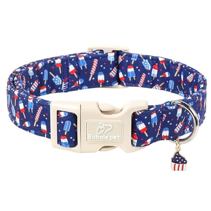 4th of July Dog Collar Patriotic Popsicle Dog Collars for Puppy Small Dogs - Lightweight Adjustable Navy Independence Day Puppy Collars Cute Summer Pet Safety Collar XS - color: Patriotic Popsicle, size: XS