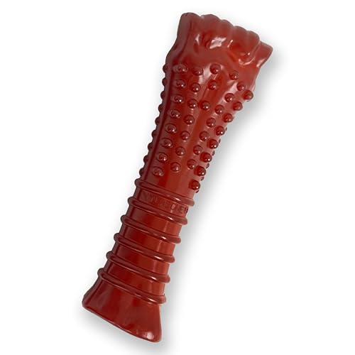 Nylabone Textured Bone Power Chew Toy for Dogs, Durable & Tough Dog Toys for Aggressive Chewers, Basted Blast Bacon and Steak Flavor, X-Large Dogs - 50+ lbs, 1 Count - size: X-Large