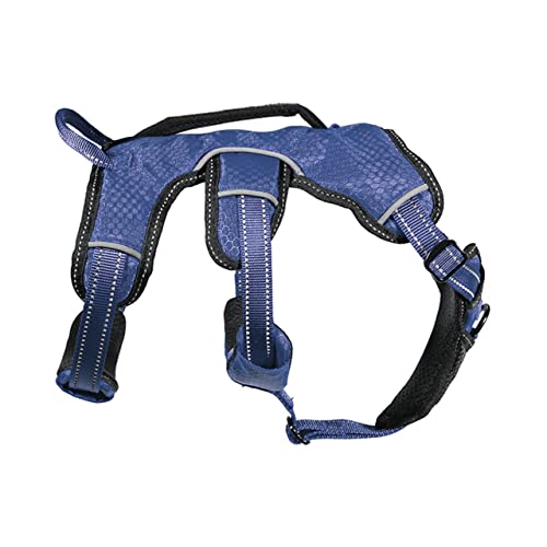 Tuff Pupper Escape Proof No Escape Dog Harness | 5 Point Adjustable Fit Harness for Dogs | Padded Dog Harnesses | Handle Dog Lift Harnesses - color: Midnight Blue, size: X-Large