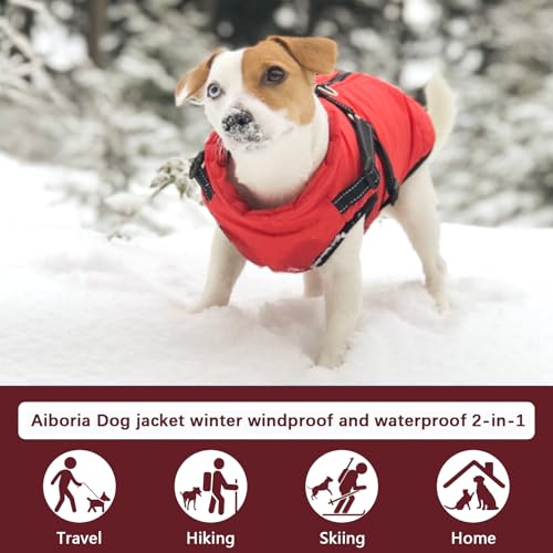 Dog Coat for Winter Waterproof Dogs Jackets Windproof Fleece Dog Vest Harness Winter Warm Padded Pet Black 3XL - color: Black, size: XXX-Large