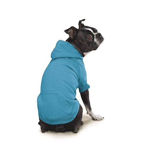 Zack & Zoey Polyester/Cotton Basic Dog Hoodie, Medium, 16-Inch, Bluebird - color: Bluebird, size: Medium