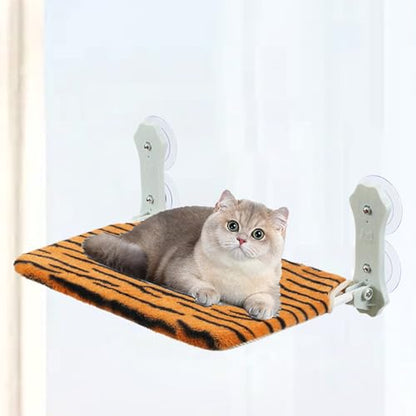 Cat Window Bed,Cordless Foldable Breathable Cushion Seat | Window Cat Bed with Strong Suction Cup | for Small Medium Large Sized Pet Kitten Sleep Rest Home Indoor Living Room Sill