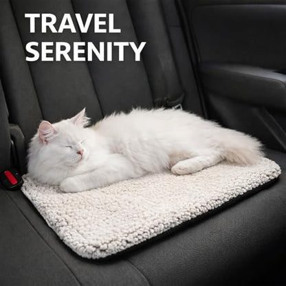 Self Warming Cat Bed Thermal, Cozy Self-Heating Pet Bed, Non-Slip Washable, Extra Warm Thermal Pet Pad with Removable Washable Cover for Indoor Outdoor Pets (Medium:18x24 in) - size: Medium:18x24 in