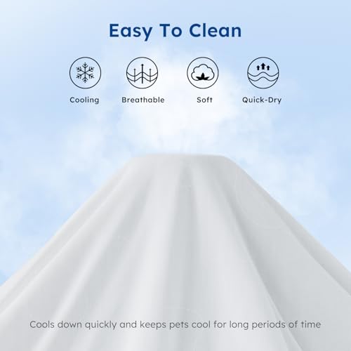ZOMISIA Cooling Blanket for Large Dogs - High Cold Washable Pet Blanket, Travel Soft Dog Summer Essentials, Blue, 40"x50" - color: Blue, size: L(40x50")