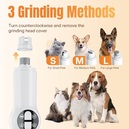 Mcbazel 2 in 1 Pet Micro Precision Trimmer & Nail Grinder, Multifunctional Rechargeable Pet Shaver Hair Nail Trimmer with LED Light for Paws Eyes Ears Face Buttocks for Large/Small Dogs and Cats