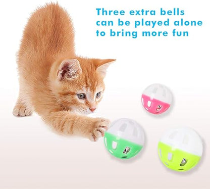 UPSKY Cat Toy Roller 3-Level Turntable Cat Toys Balls with Six Colorful Balls Interactive Kitten Fun Mental Physical Exercise Puzzle Kitten Toys - color: Blue