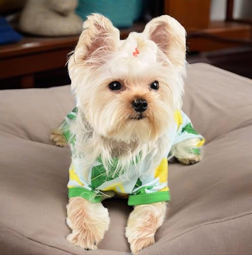 Dog Pajamas for Small Dogs, Soft Thin Pjs Jammies Cat Doggie, Summer Pet Cute Puppy Clothes Outfits Dogs Boy Girl(Banana,XS) - color: Banana, size: X-Small (Chest 11.8 in)