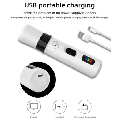 Silent Dog Nail Grinder, Quiet 40dB Electric Pet Nail Trimmer with USB Rechargeable, Interchangeable Grinding Heads for Safe Claw Filing of Small Cats to Large Dogs (Nail Grinder 1 Set)