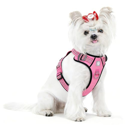 Vest Harness for Dogs - Reflective Adjustable Padding with Easy-On Design & Leash Attachment(S, Hot Pink) - color: Hot Pink, size: S