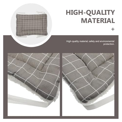 Warm Plush Reversible Cat Mat and Dog Sleeping Bed, Thickened Soft Fleece Pet Cushion 50x35cm, Non-Slip Bottom for Indoor Use in Cat Cages and Pet Platforms