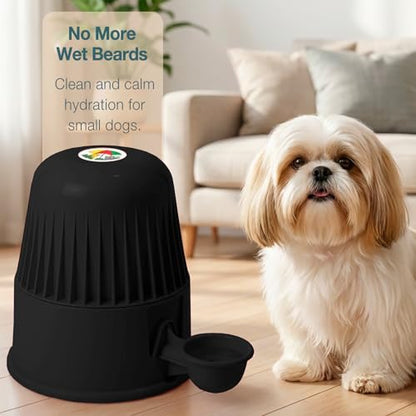 Pet Water Dispenser for Dogs and Cats, 67.6 oz – Gravity-Fed Water Bowl for Clean Drinking, Prevents Wet Fur, BPA-Free Polypropylene, Vida Mansa (Clear Black) - color: Clear Black