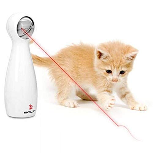 PetSafe Bolt Automatic Laser Light Cat Toy - Interactive Laser Toy - Encourages Exercise - Hands Free or Manual Play - Adjustable Mirror - Battery Operated - Safe for Cats - style: Bolt