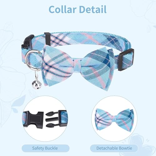 BINGPET Dog Harness Collar Leash Set,Adjustable No Pull Escape Proof Small Dog Harness,Classic Plaid Puppy Harness and Leash Set for Small Medium Large Dogs Training Easy Walk Running(Blue,M) - color: Blue Plaid, size: M(Chest Girth:17.3''-23.38'')