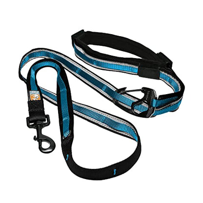 Kurgo Quantum 6-in-1 Dog Leash, Multi-Use Dog Lead for Walking & Running, Adjustable, Hands-Free Option, Coastal Blue - color: Coastal Blue