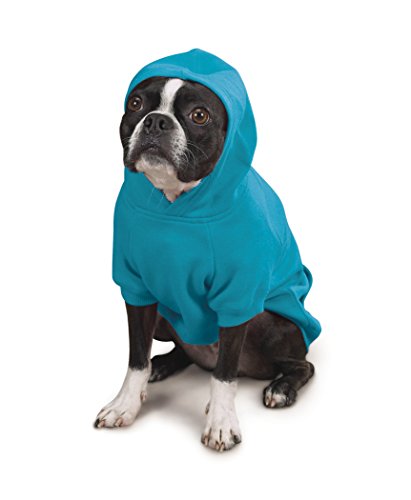 Zack & Zoey Polyester/Cotton Basic Dog Hoodie, X-Small, 8-Inch, Bluebird - color: Bluebird, size: X-Small