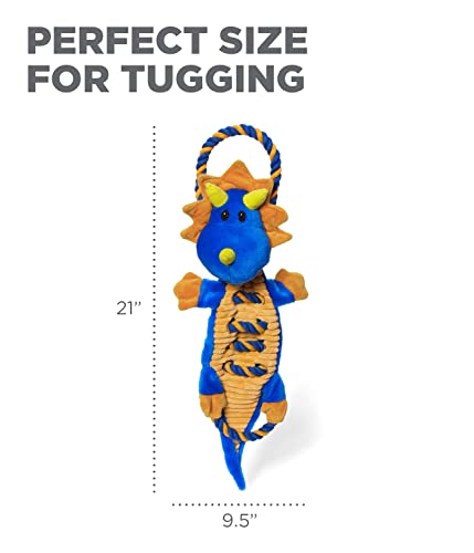 Outward Hound Ropiez Dragon Interactive Plush Squeaky Dog Tug Toy - color: Ropiez Dragon