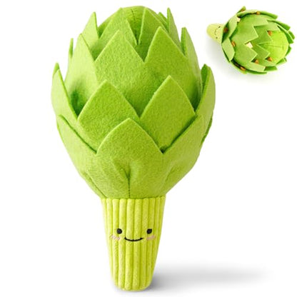 Dog Toys Plush with Squeaky & Treat Hiding Features - Mental Stimulation Enrichment Toy for Large Breed Dogs - Machine Washable Slow Feeder to Keep Dogs Busy，Artichoke - color: Artichoke -1