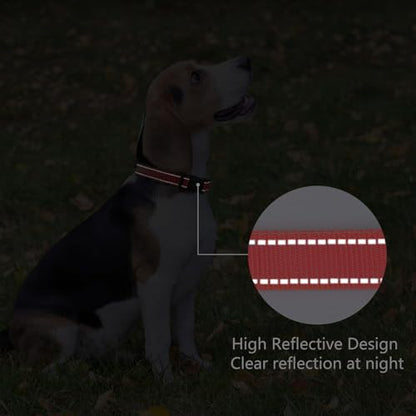 Reflective Dog Collar Padded with Soft Neoprene Breathable Quick Release Basic Dog Collars for Puppy Small Dogs Red Girl Boy - color: Red, size: XS:width 5/8"neck 8-10.5"