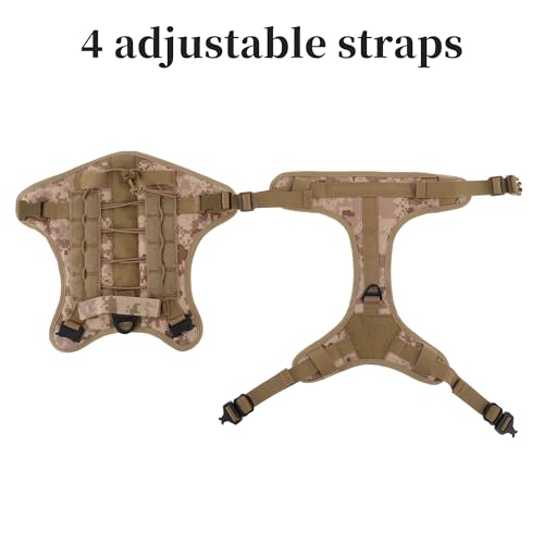 Dog Harness, Mesh Design Dog Harness, Breathable No Pull Dog Vest, for Hiking, for Small Medium Large Dogs, Camouflage, Medium