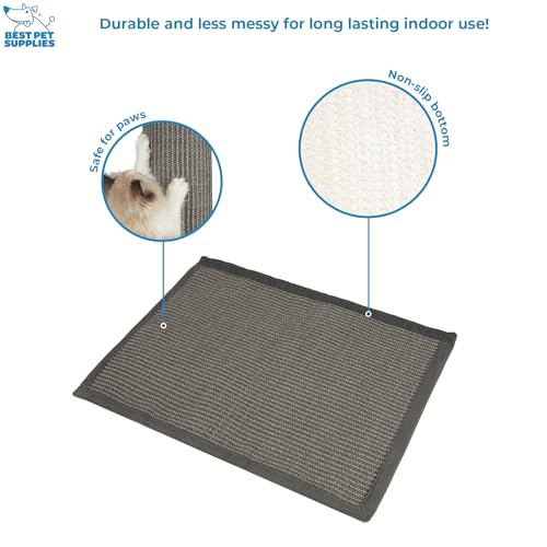 Best Pet Supplies Catify Cat Scratcher, Fun Interactive Scratchers, Posts, Poles, Claw Safe, Furniture Saver Indoor Play Support Natural Cat Behaviors Heavy Duty - Log (Gray), 22 x 17.28 - color: Gray Log