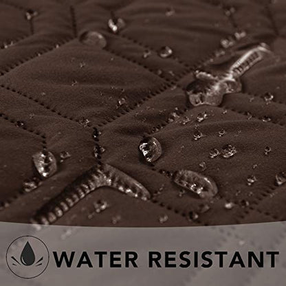 Ameritex Waterproof Dog Bed Cover Pet Blanket for Furniture Bed Couch Sofa Reversible - color: Chocolate+darkgrey, size: 30x53 Inch (Pack of 1)