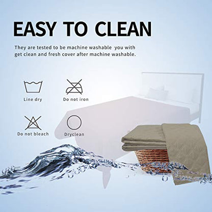 Easy-Going 100% Waterproof Dog Bed Cover, Non-Slip Pet Blanket for Furniture, Washable Couch Cover, Repleasement Sofa Cover (52X82 in,Beige) - color: Beige, size: 52x82 in