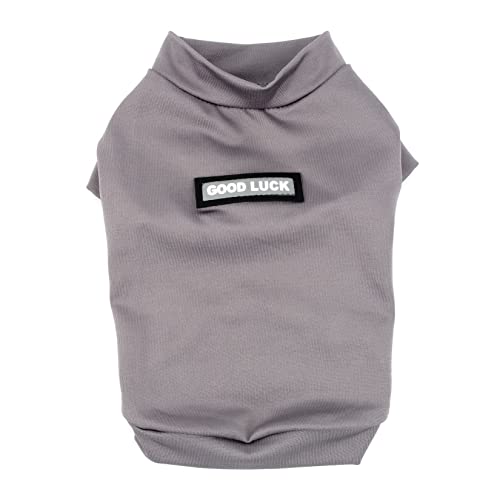Zunea Small Dogs Shirts Quick Dry Summer T-Shirts Cooling Puppy Clothes Soft Sleeveless Vest Tank Top Breathable Stretchy Pet Girls Boys Chihuahua Apparel Sun Protection for Hot Weather Darkgray L - color: darkgray, size: L