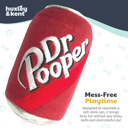 Huxley & Kent Funny Dog Toy w/Squeaker – Power Plush Squeaky Dog Toys for Small, Medium & Large Dogs – Soft Stuffed Animal for Indoor Play & Fetch - Dr Pooper, Large - size: Large, style: Dr Pooper