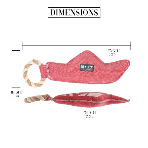 Pavilion - Love You Boatloads - 13" Puppy Dog Toy with Rope Handle K-9 Furry Companion Boat Lake Beach Gift