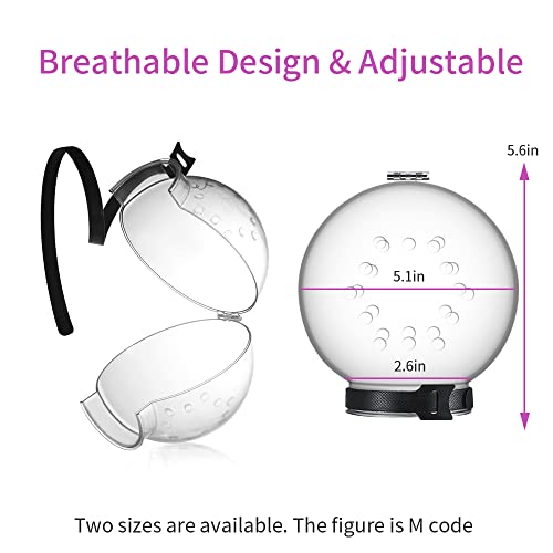 Cat Muzzle Combo - Adjustable Hood, Breathable Anti-Bite Muzzles to Prevent Biting and Chewing, Safety Grooming Accessory for Small Pets.(M for cat Neck 6.8-9.25") - size: M for cat neck 6.8-9.25"