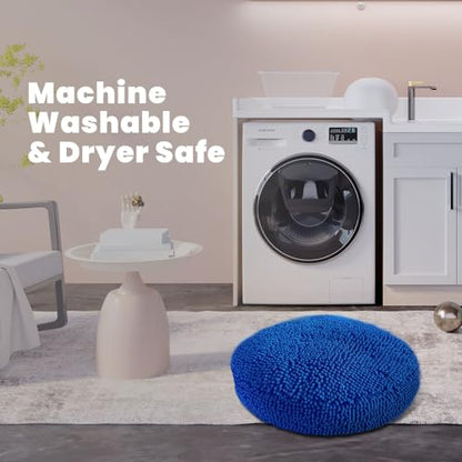 Muddy Mat® Cloud K-9 Bed for Dogs & Cats, Soft & Relaxing Donut Dog Bed, Chenille Material, Removable Cover, Washable & Dryer Safe–Navy Blue Large(40'x40') - color: Navy Blue, size: Large (40''X40'')