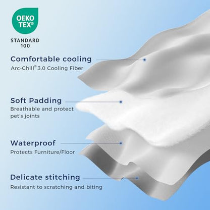 Rywell Cooling Blanket for Dogs, Large Dog Cooling Mat Q-Max>0.5, Durable&Versatile with Cooling&Soft Surfaces for All Seasons,Waterproof Protect Sofa Bed,32 * 44IN Washable Dog Blanket - size: 44*32IN