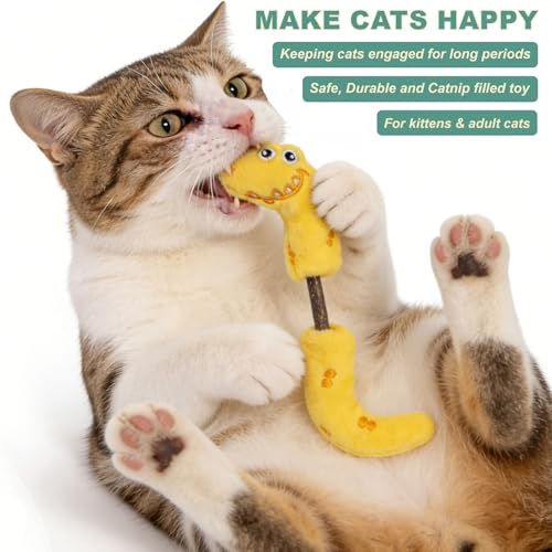 Interactive Cat Toys Set, Silvervine Chew Sticks and Cat Crinkle Balls, Indoor Cat Toys for Exercise and Dental Care, for All Cat Breeds (7 Pack) - color: 7 Pack