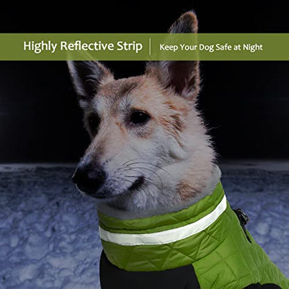 Lelepet Dog Coat Warm Dog Winter Coat Waterproof Dogs Jacket with Harness Built in Reflective Pet Fleece Vest Zip-Up Cold Weather Coats for Small Dogs Turtleneck & Windproof Coats Chihuahua Lime XS - color: Lime, size: X-Small