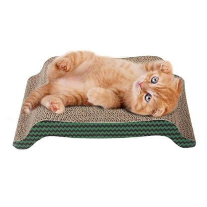 PAWISE Cat Scratcher – Reversible Cardboard Scratching Pad, Durable Cat Scratch Bowl & Bed, Interactive Scratcher for Indoor Cats & Kittens (17X8.5-1) - size: 17X8.5-1
