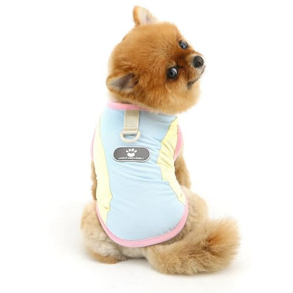 PAIDEFUL Summer Cooling Dog Shirt for Small Dogs Breathable Mesh Pet T-Shirts UV Sun Protection Puppy Vest Soft Lightweight Doggie Tank Top Fashion Chihuahua Tee Clothes Cat Apparel D-Ring,Blue,M - color: blue, size: M