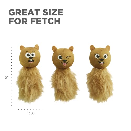 Outward Hound Nina Ottosson Plush Replacement Chipmunk Toys for Snuffle N' Treat Dog Ball Puzzle - 3 Pack - color: Extra Chipmunks (Brown) - 3 Pack