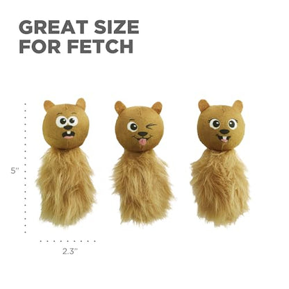 Outward Hound Nina Ottosson Plush Replacement Chipmunk Toys for Snuffle N' Treat Dog Ball Puzzle - 3 Pack - color: Extra Chipmunks (Brown) - 3 Pack