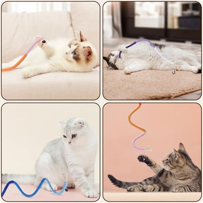 TINDTOP Cat Toys Chew Ropes, 3 Pack Interactive Cat Nip Kicker Toy for Indoor Kittens, Teeth Cleaning Toy for All Breeds, 19.5 Inches (50cm) - color: 3 Pack Ropes
